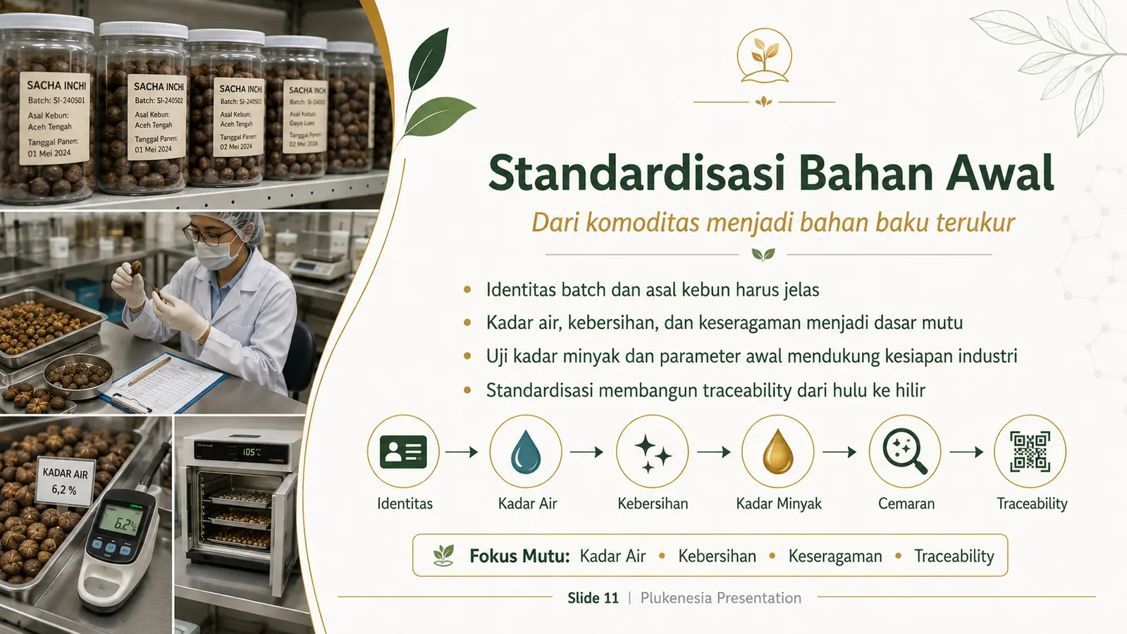 Slide 11: Standardisasi Bahan Awal