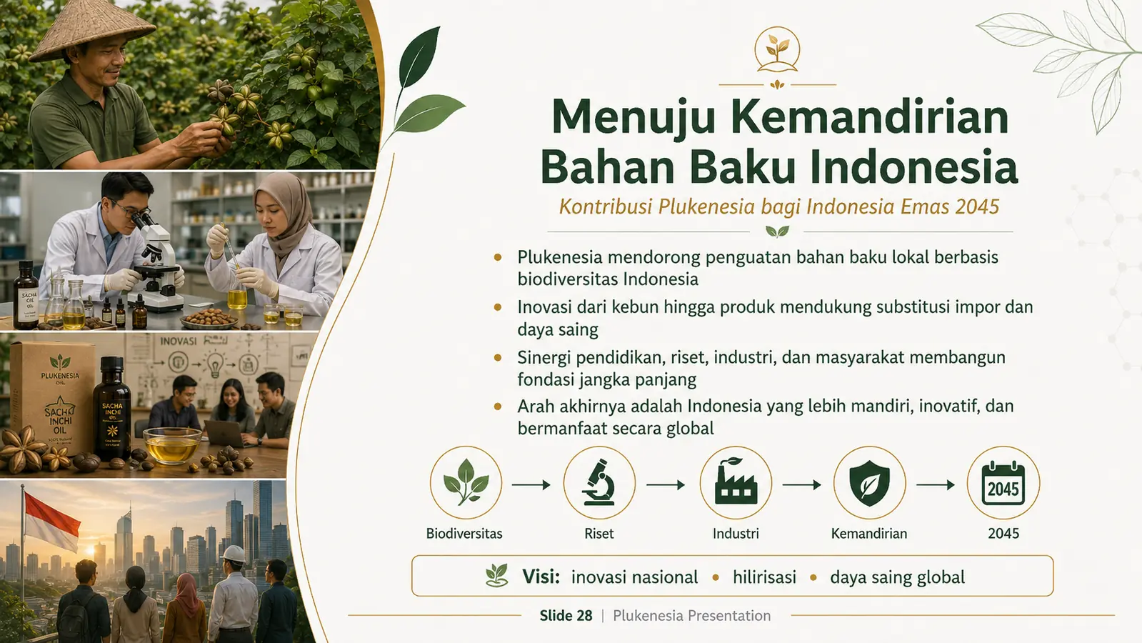 Slide 28: Menuju Kemandirian Bahan Baku Indonesia