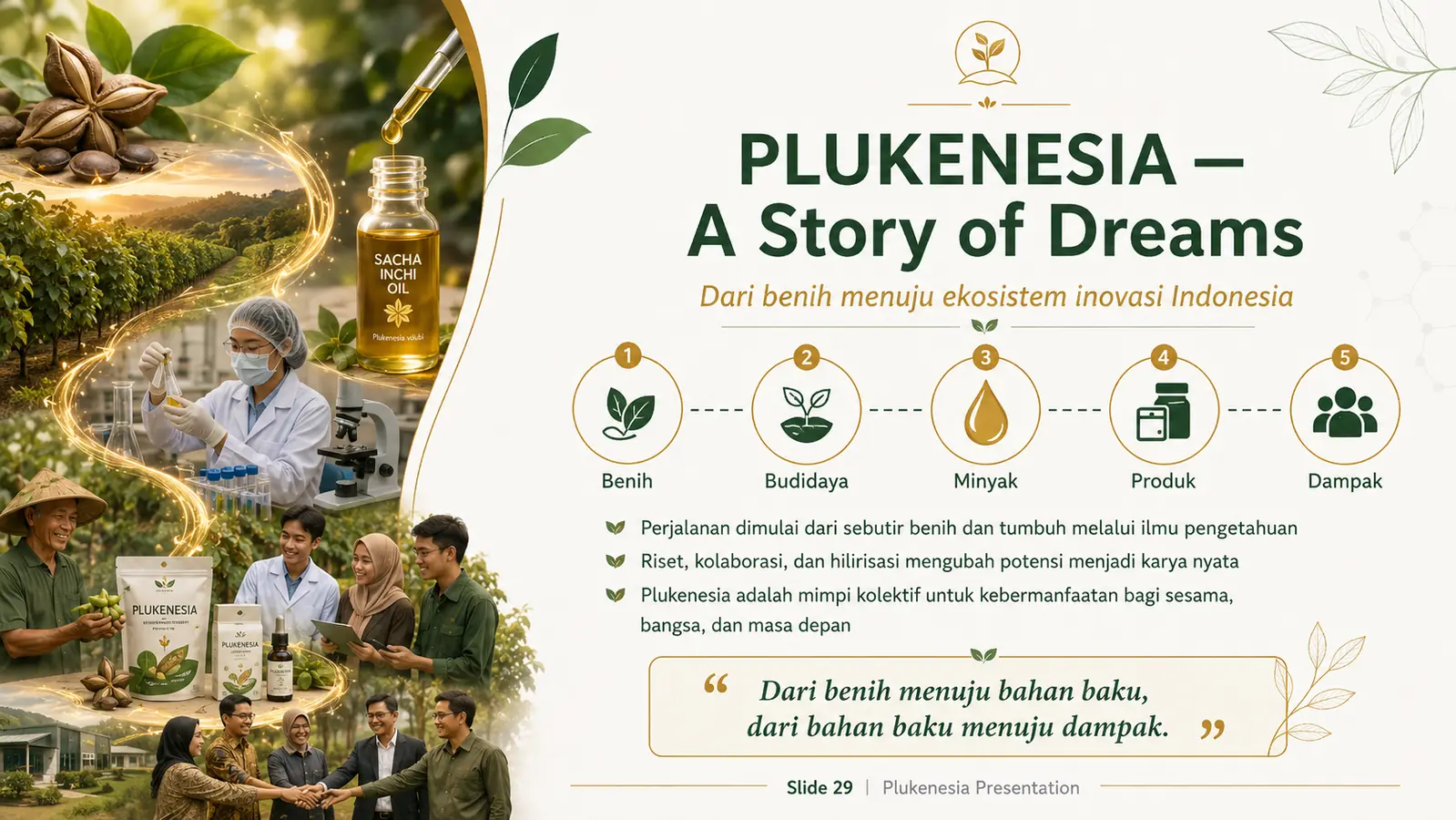 Slide 29: PLUKENESIA — A Story of Dreams