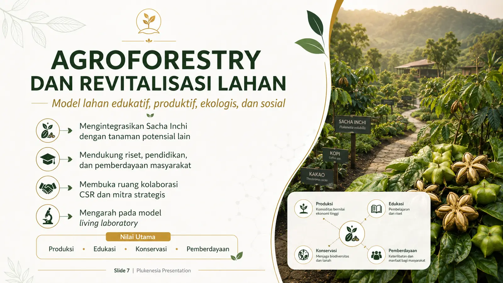 Slide 7: Agroforestry dan Revitalisasi Lahan